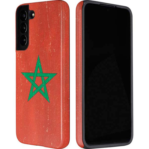 Morocco Flag Distressed Galaxy S22 Pro Case